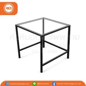 เช่าโต๊ะกลางลูกเต๋า กระจกนิรภัย โครงดำ